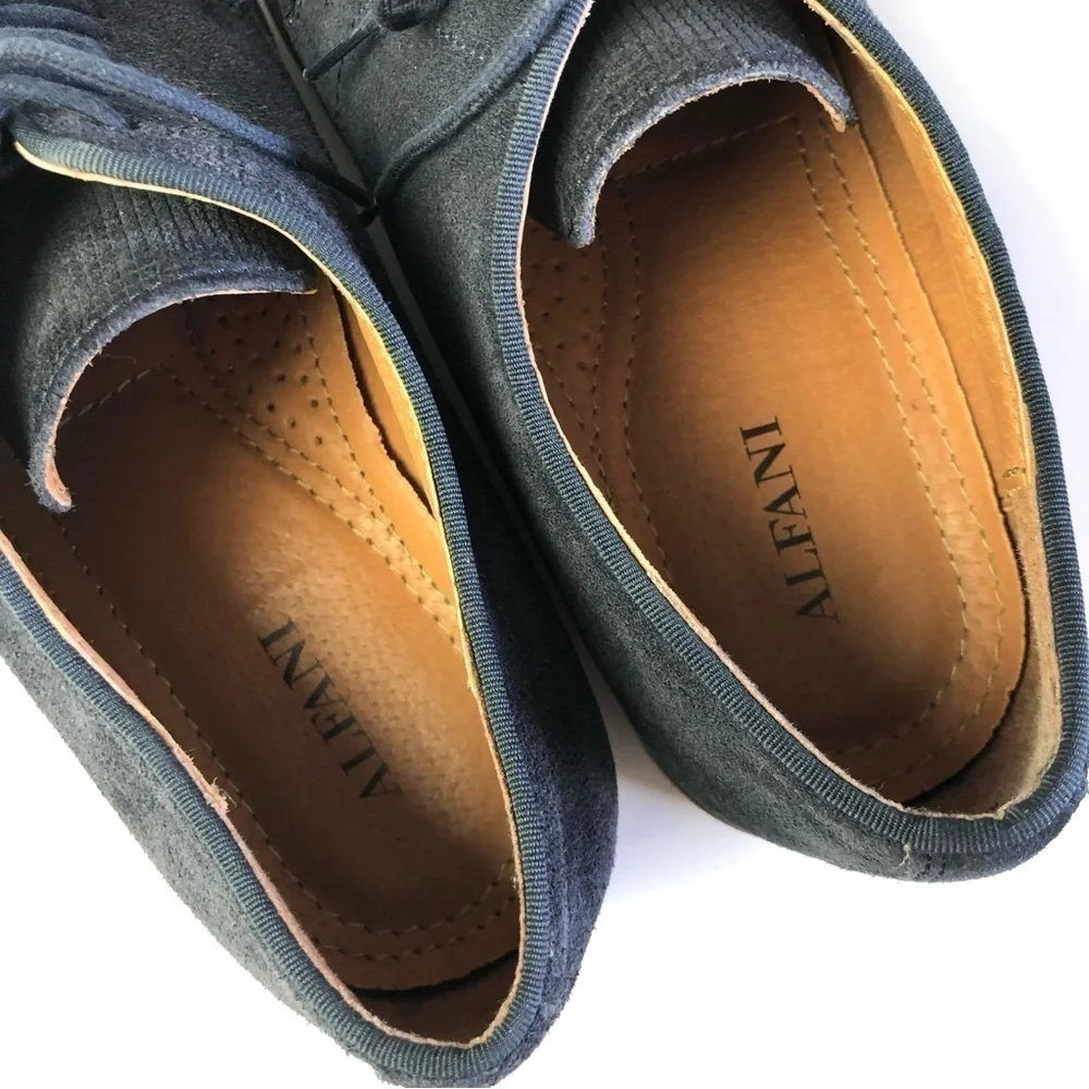 Alfani Eric Blue Suede Cap Toe Derby